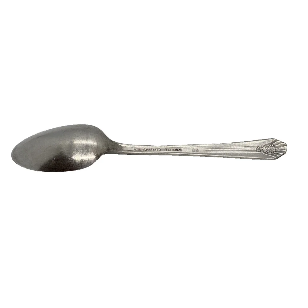 1939 Oneida Wm Rogers Sectional Silver Plate 6” Teaspoon Gloss Imperial Pattern